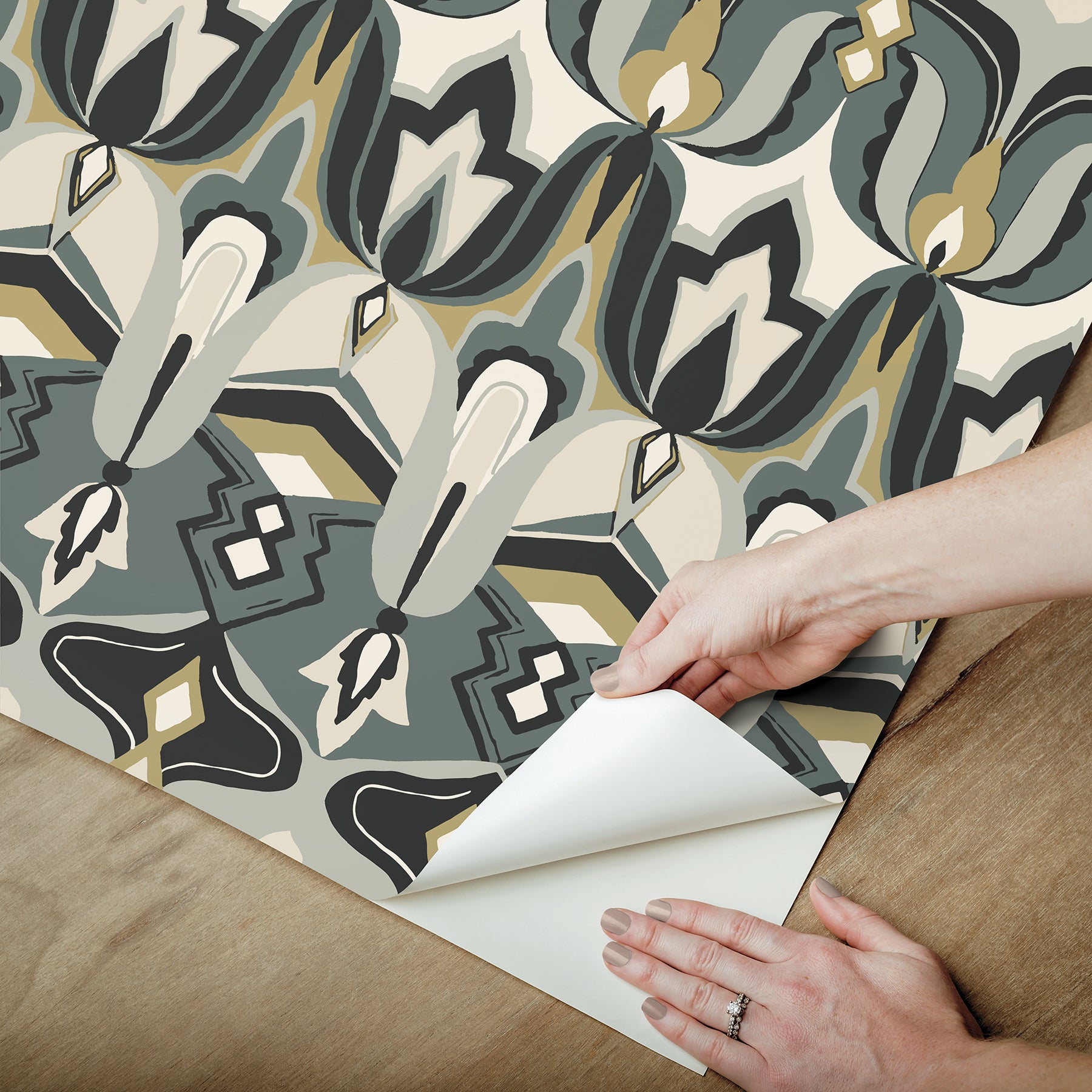 Akira Peel and Stick Wallpaper - how to peel