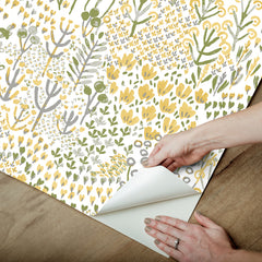 Flower Parade Peel and Stick Wallpaper - how to peel