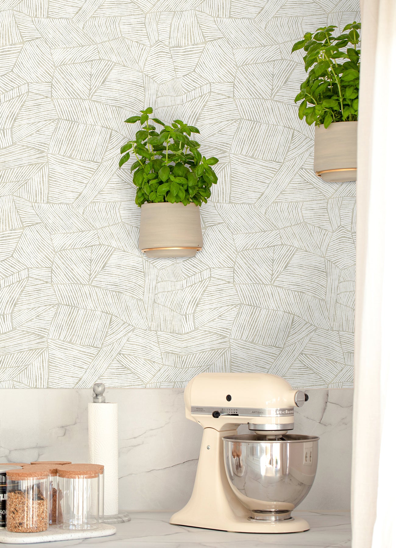 Zen Garden Peel and Stick Wallpaper in a room setting