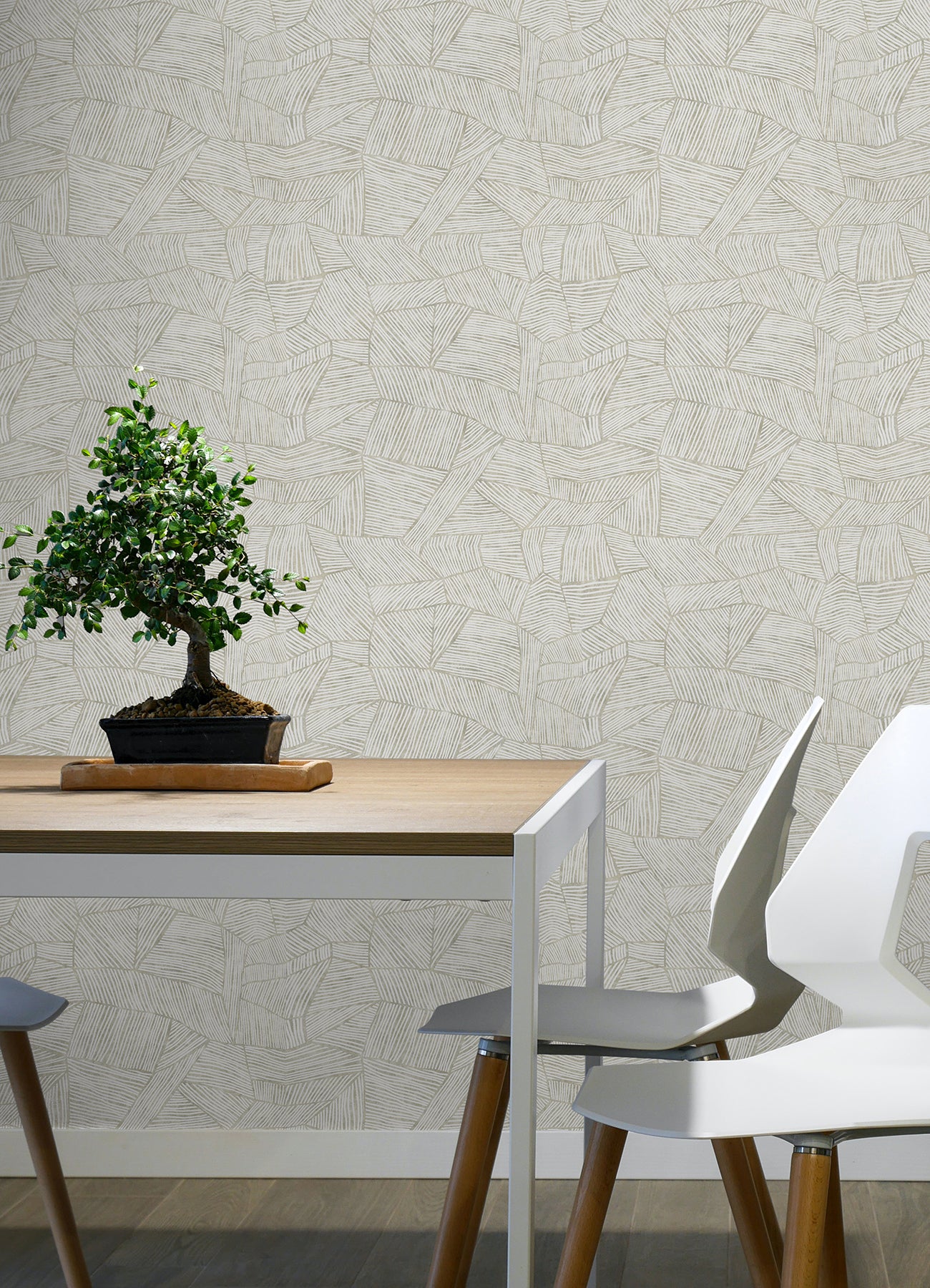 Zen Garden Peel and Stick Wallpaper in a room setting