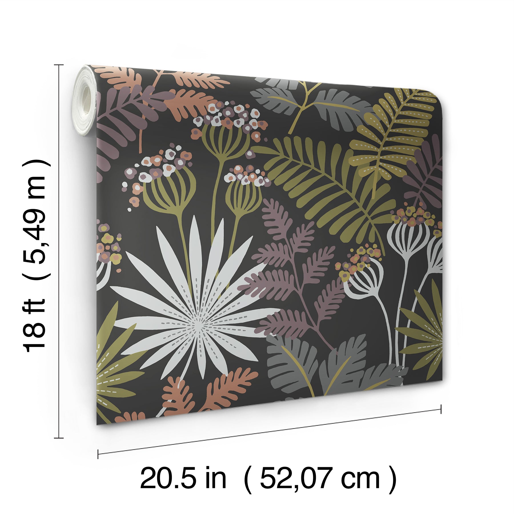 Marajo Peel and Stick Wallpaper - dimensions