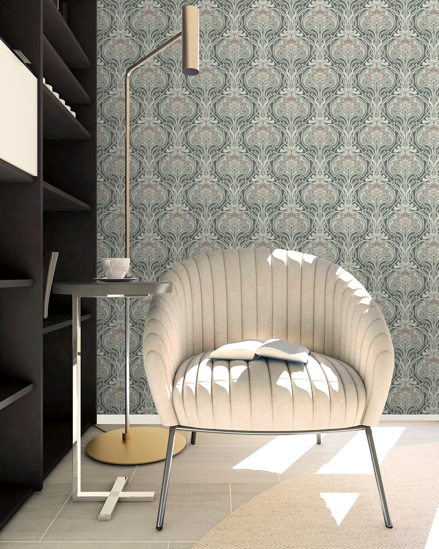 Fallon Peel and Stick Wallpaper in a room setting