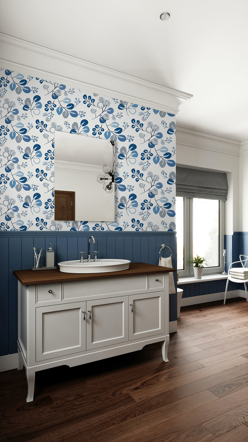 Roux Peel and Stick Wallpaper in a room setting