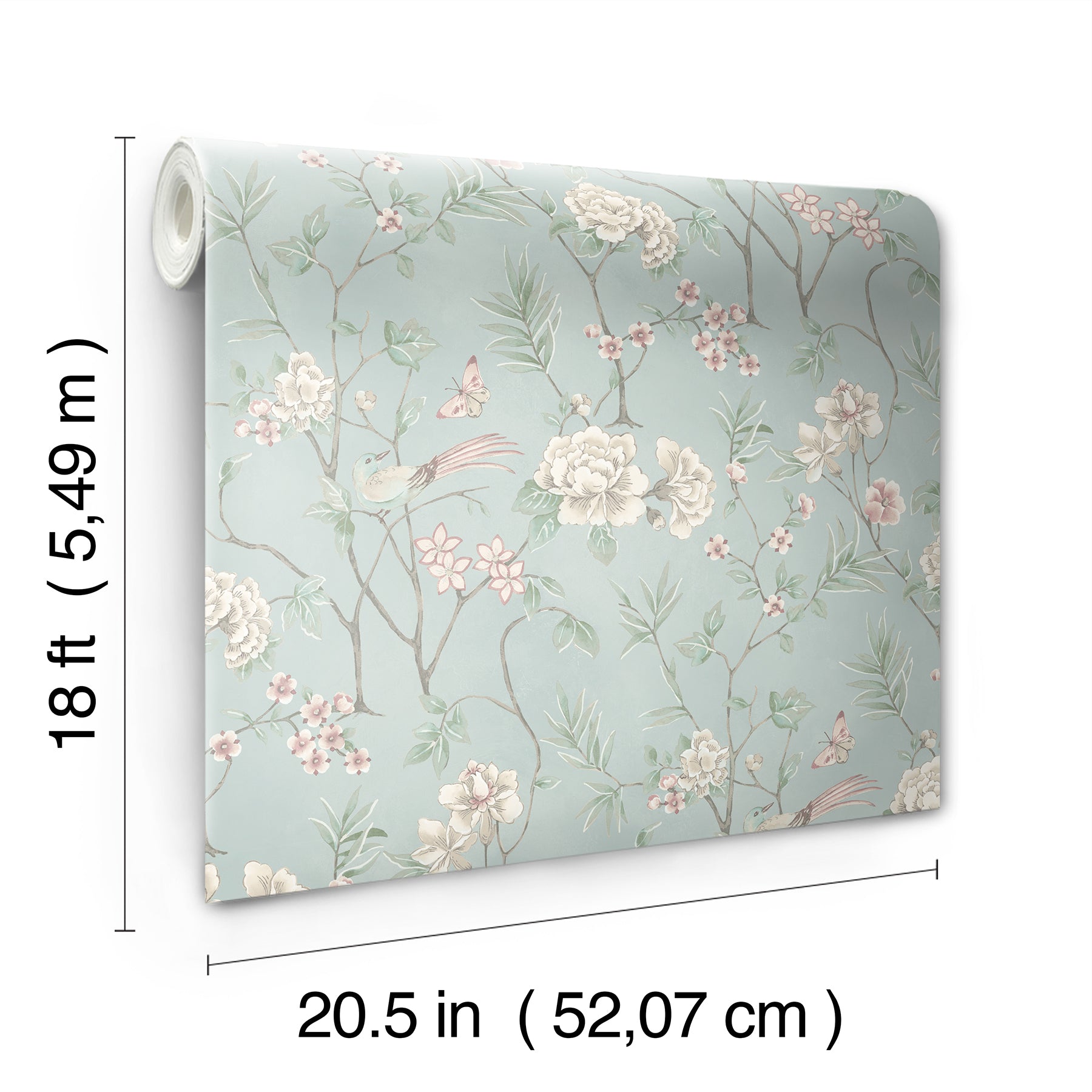 Chinoiserie Garden P&S Wallpaper - dimensions
