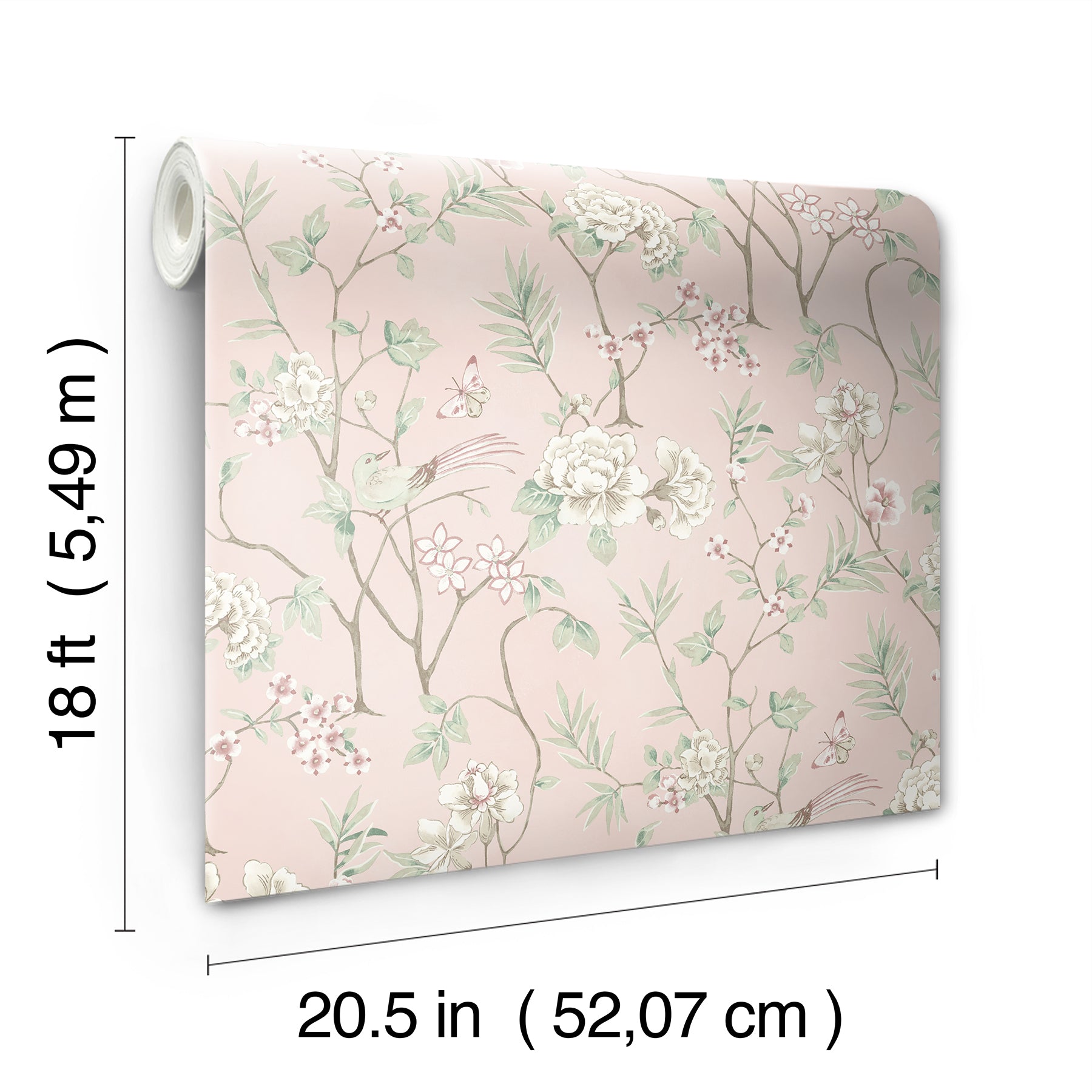 Chinoiserie Garden P&S Wallpaper - dimensions