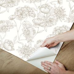 Gilded Floral Peel and Stick Wallpaper - how to peel