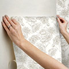 Gilded Floral Peel and Stick Wallpaper - how to stick