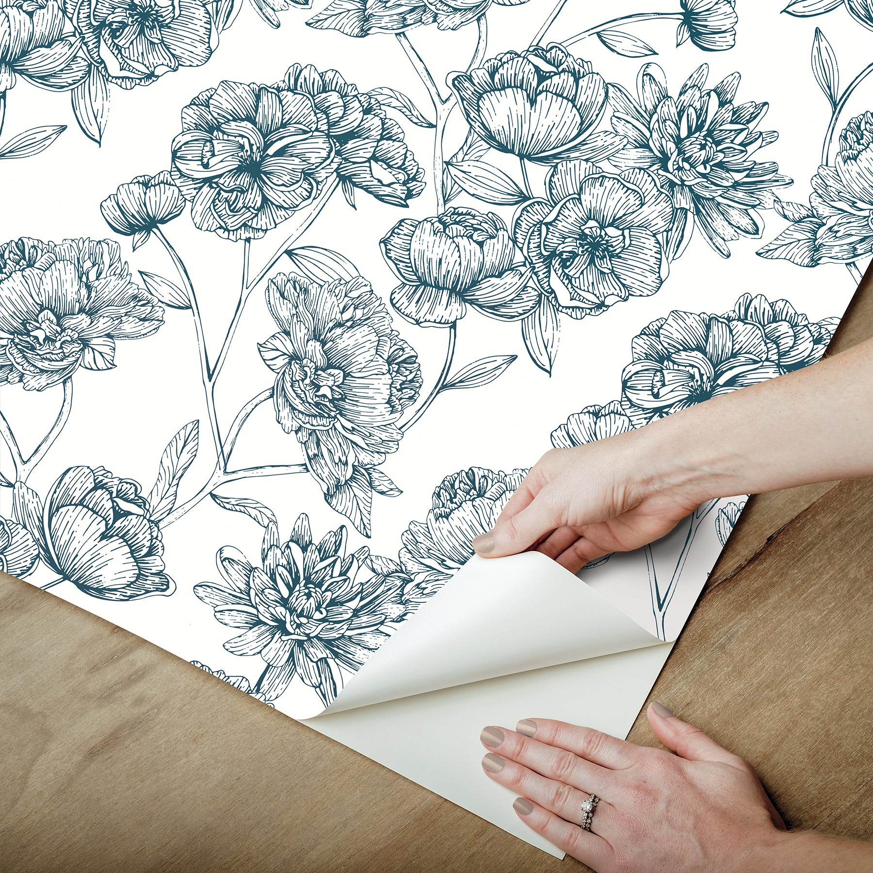 Gilded Floral Peel and Stick Wallpaper - how to peel
