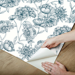 Gilded Floral Peel and Stick Wallpaper - how to peel