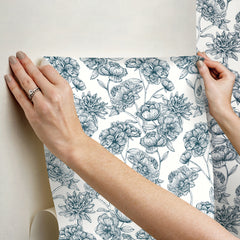 Gilded Floral Peel and Stick Wallpaper - how to stick