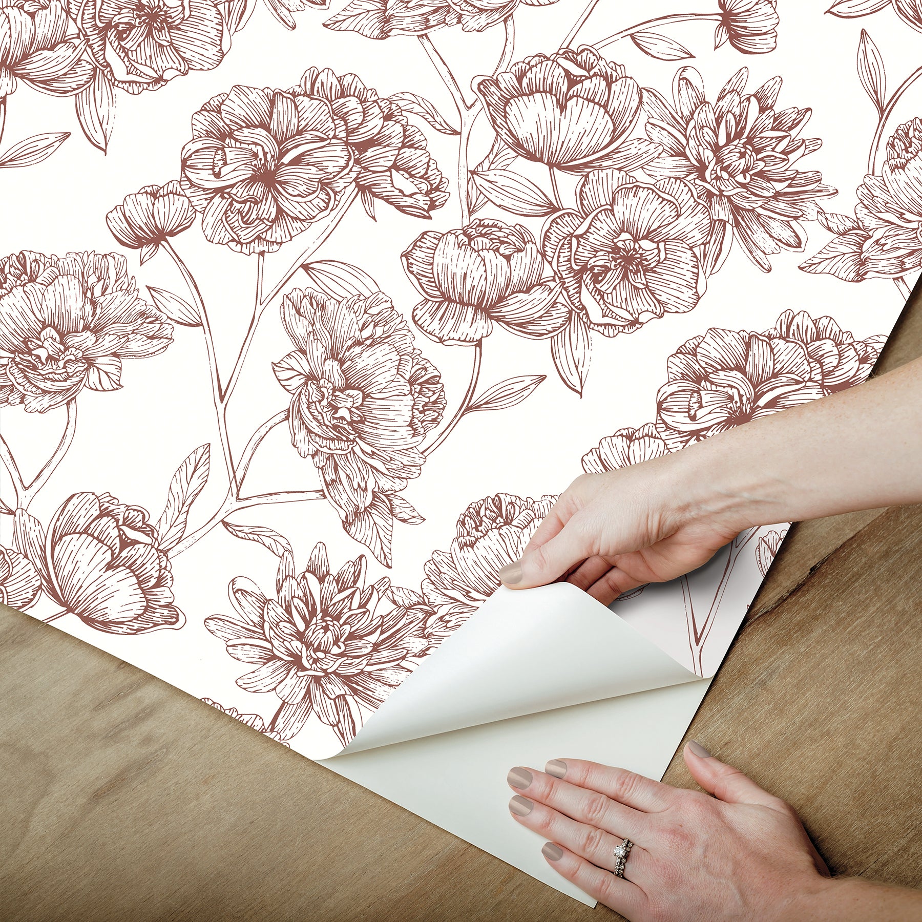 Gilded Floral Peel and Stick Wallpaper - how to peel