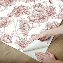 Gilded Floral Peel and Stick Wallpaper - how to peel