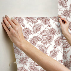 Gilded Floral Peel and Stick Wallpaper - how to stick