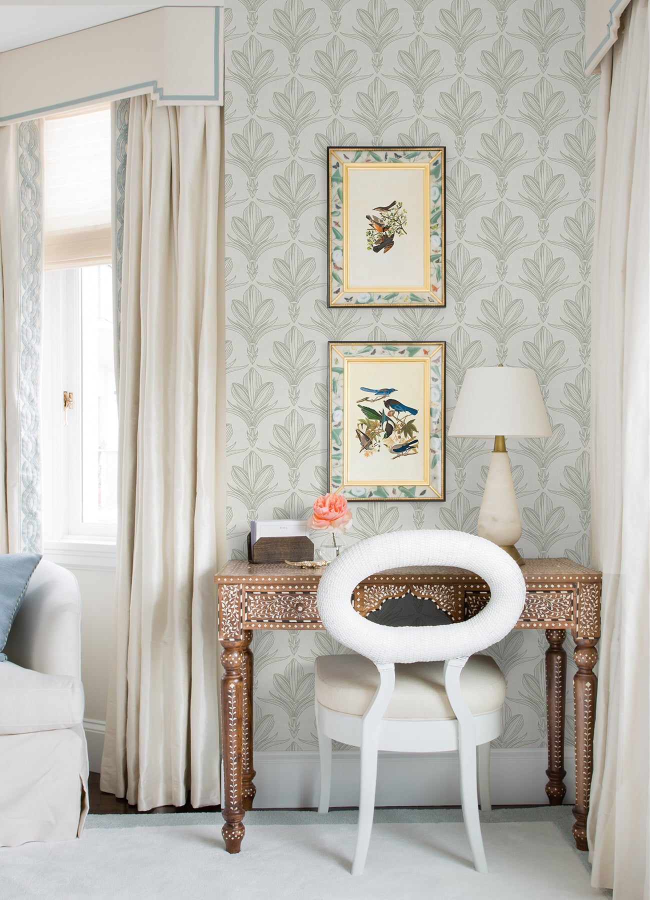 Larkyn Peel and Stick Wallpaper in a room setting