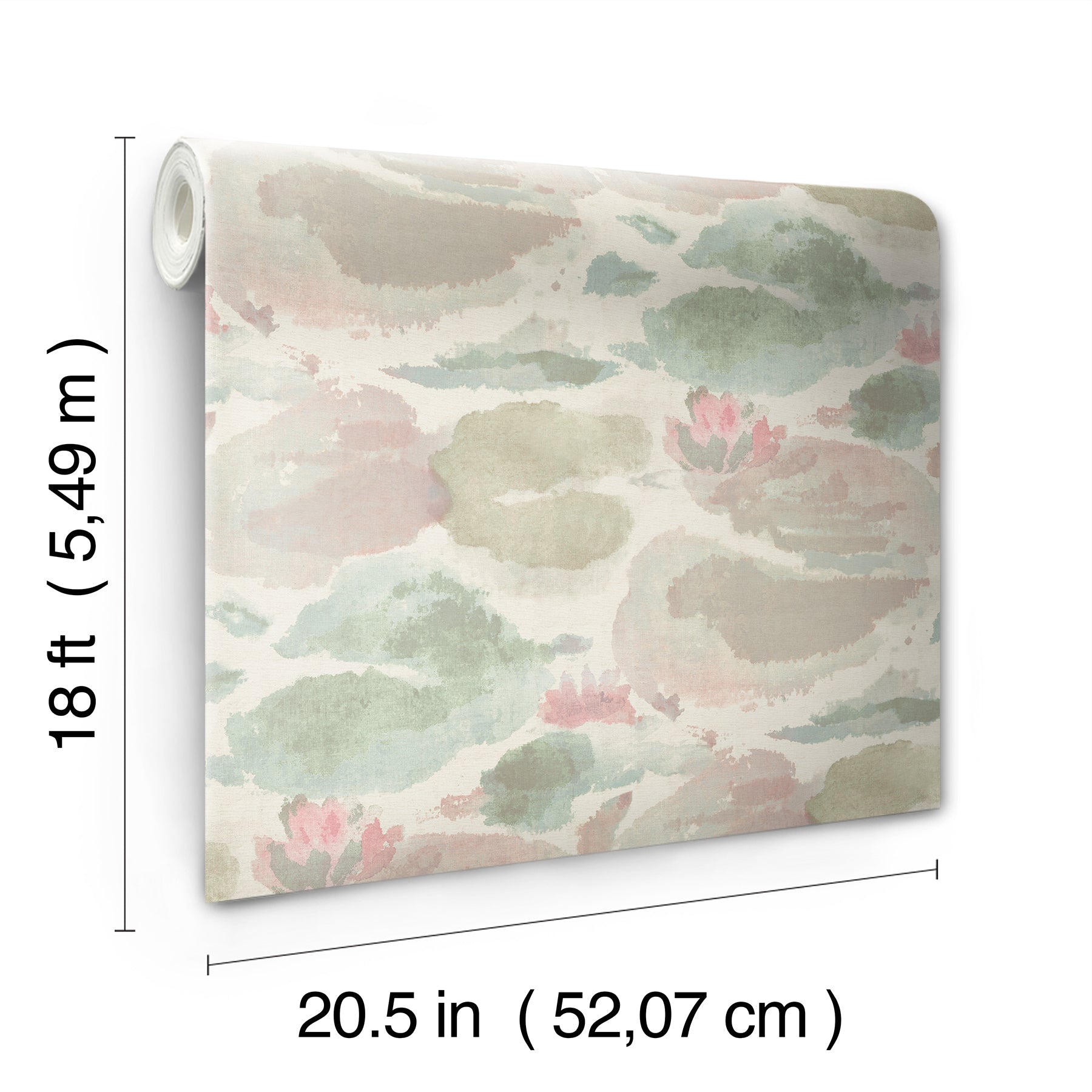 Water Lily P&S Wallpaper - dimensions
