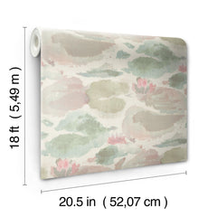 Water Lily P&S Wallpaper - dimensions