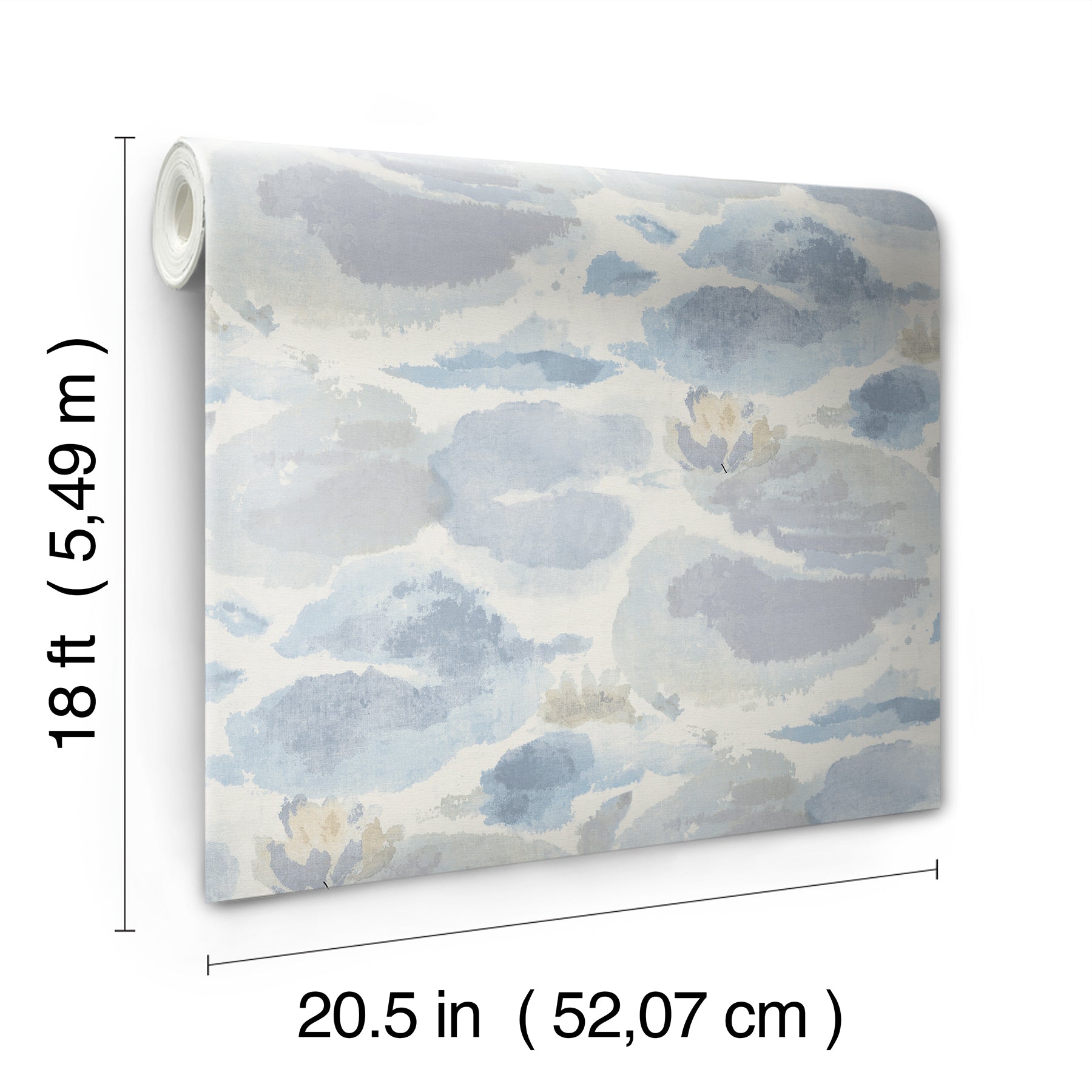 Water Lily Peel and Stick Wallpaper - dimensions