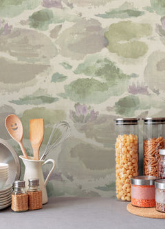 Water Lily Peel and Stick Wallpaper in a room setting