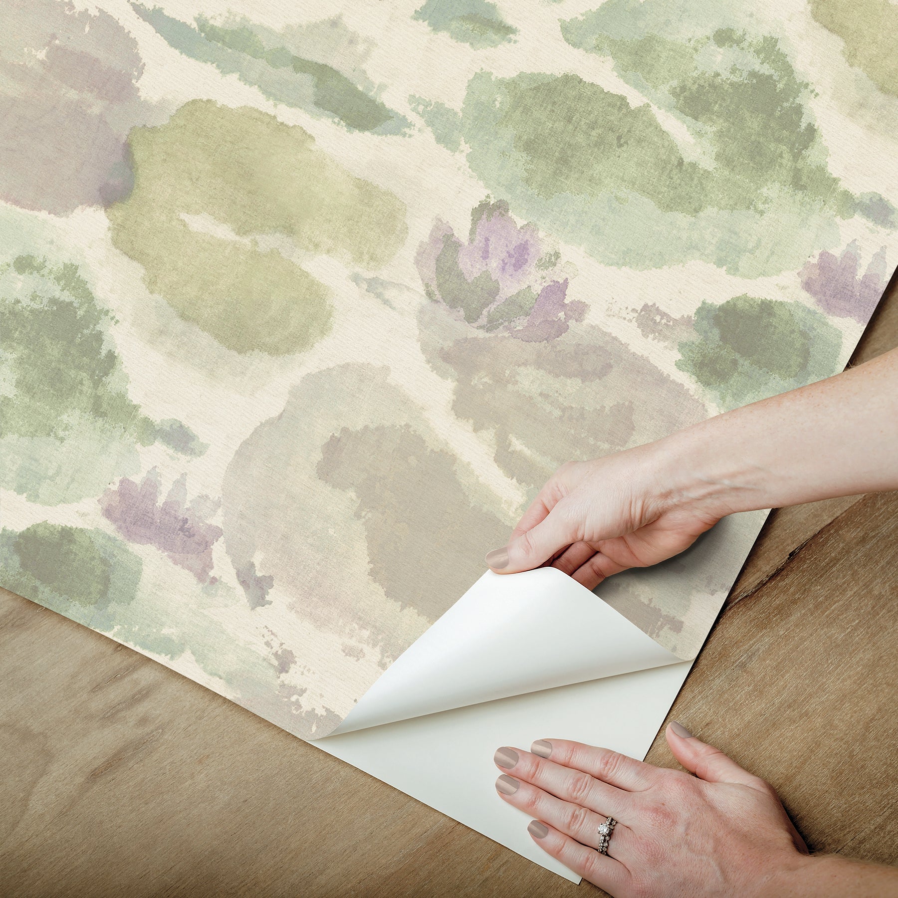 Water Lily Peel and Stick Wallpaper - how to peel