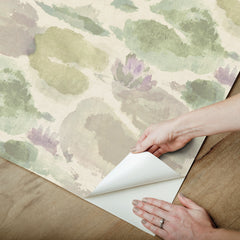 Water Lily Peel and Stick Wallpaper - how to peel