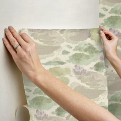 Water Lily Peel and Stick Wallpaper - how to stick