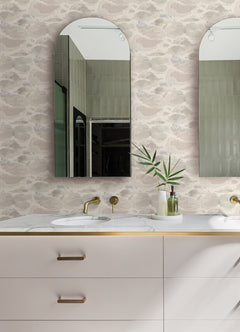Water Lily Peel and Stick Wallpaper in a room setting