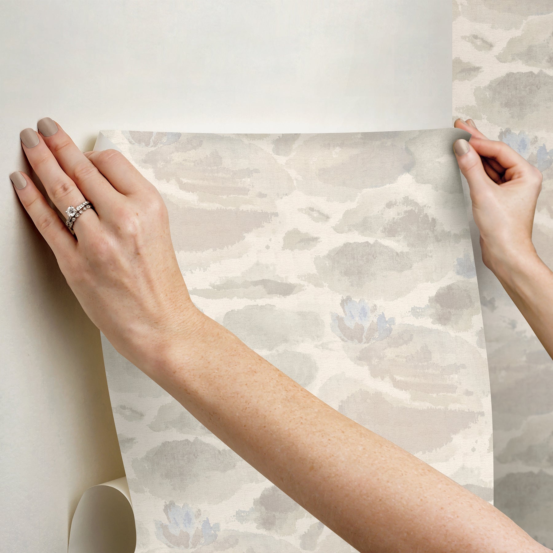 Water Lily Peel and Stick Wallpaper - how to stick