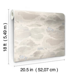 Water Lily Peel and Stick Wallpaper - dimensions