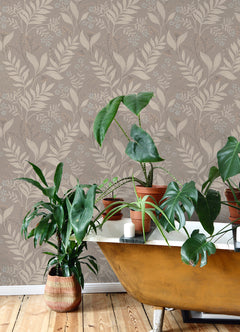 Amanda Peel and Stick Wallpaper in a room setting