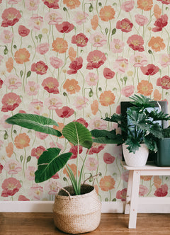 Adelia Peel and Stick Wallpaper in a room setting
