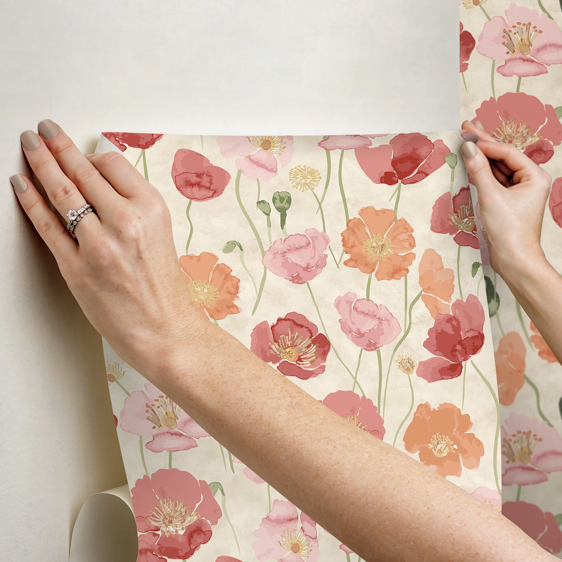 Adelia Peel and Stick Wallpaper - how to stick