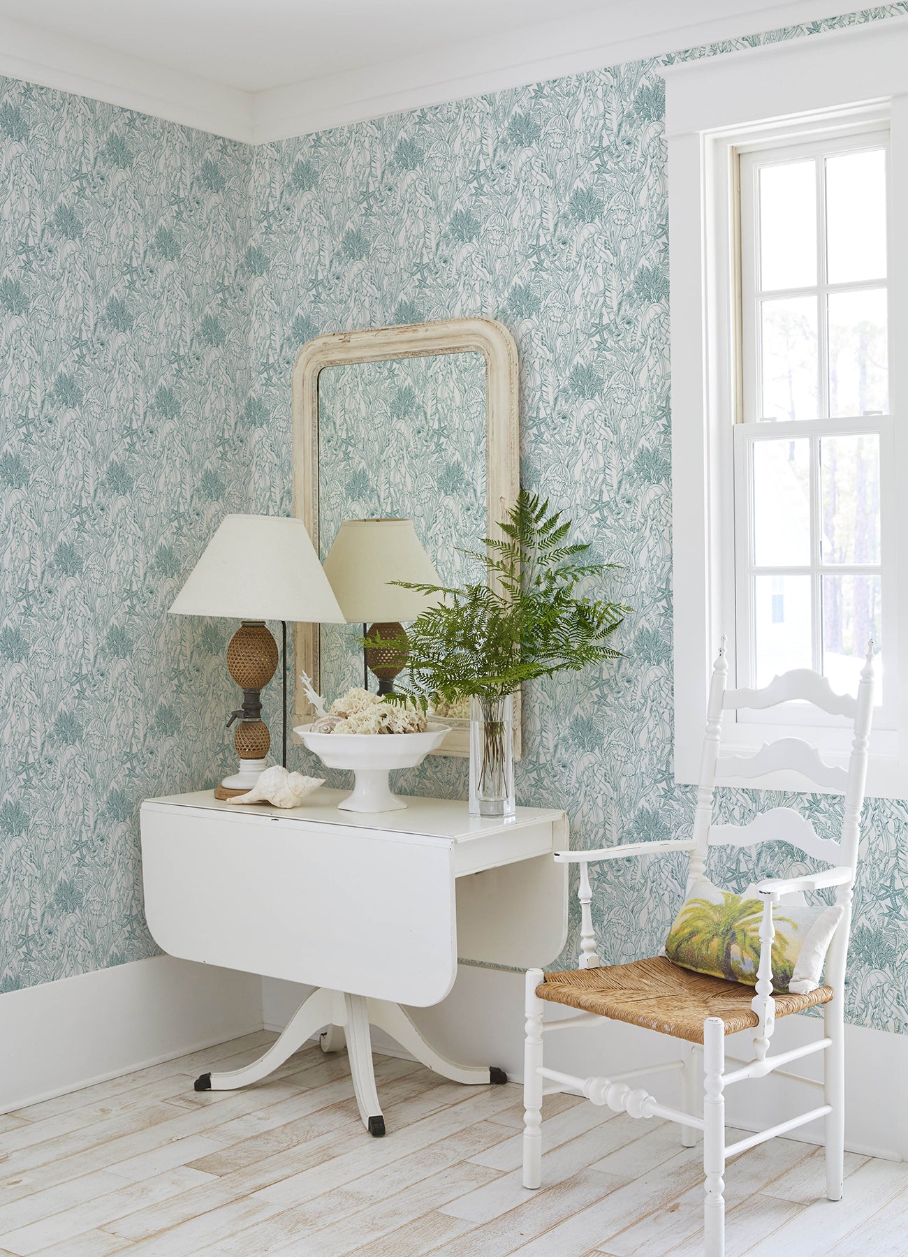 Under the Sea P&S Wallpaper in a room setting