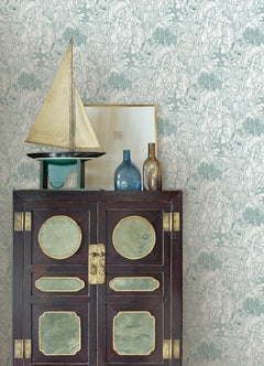 Under the Sea P&S Wallpaper in a room setting