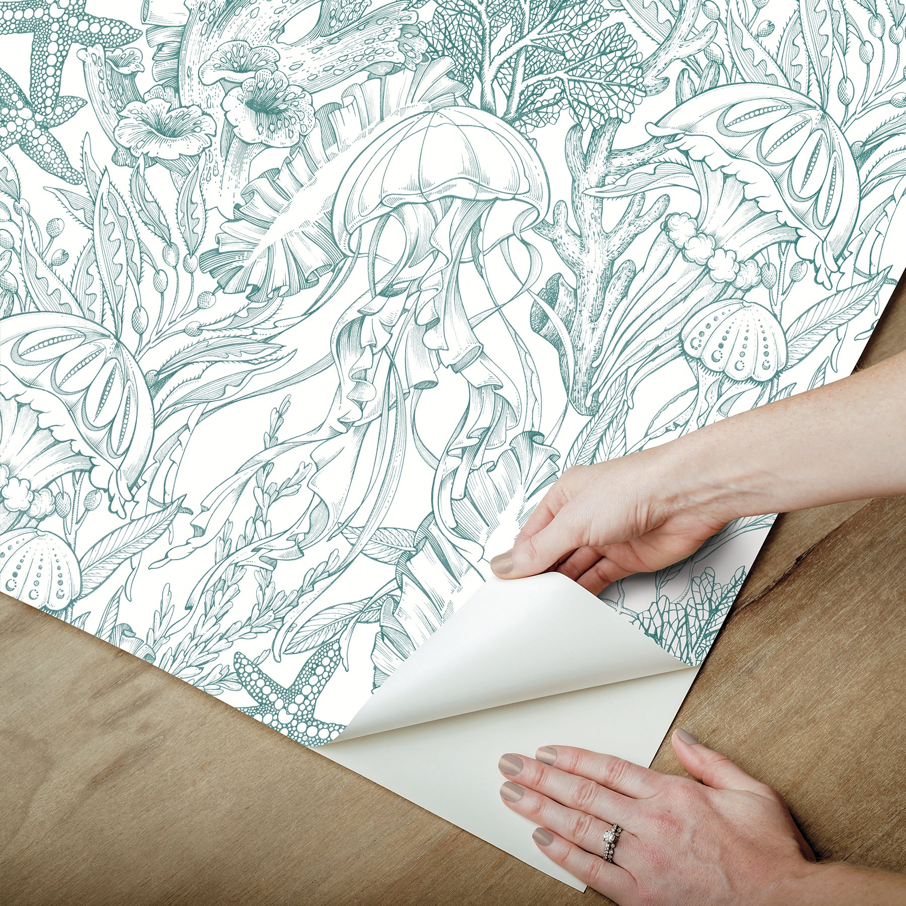 Under the Sea P&S Wallpaper - how to peel