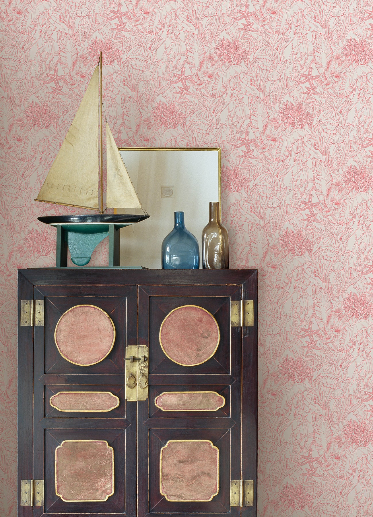 Under the Sea P&S Wallpaper in a room setting