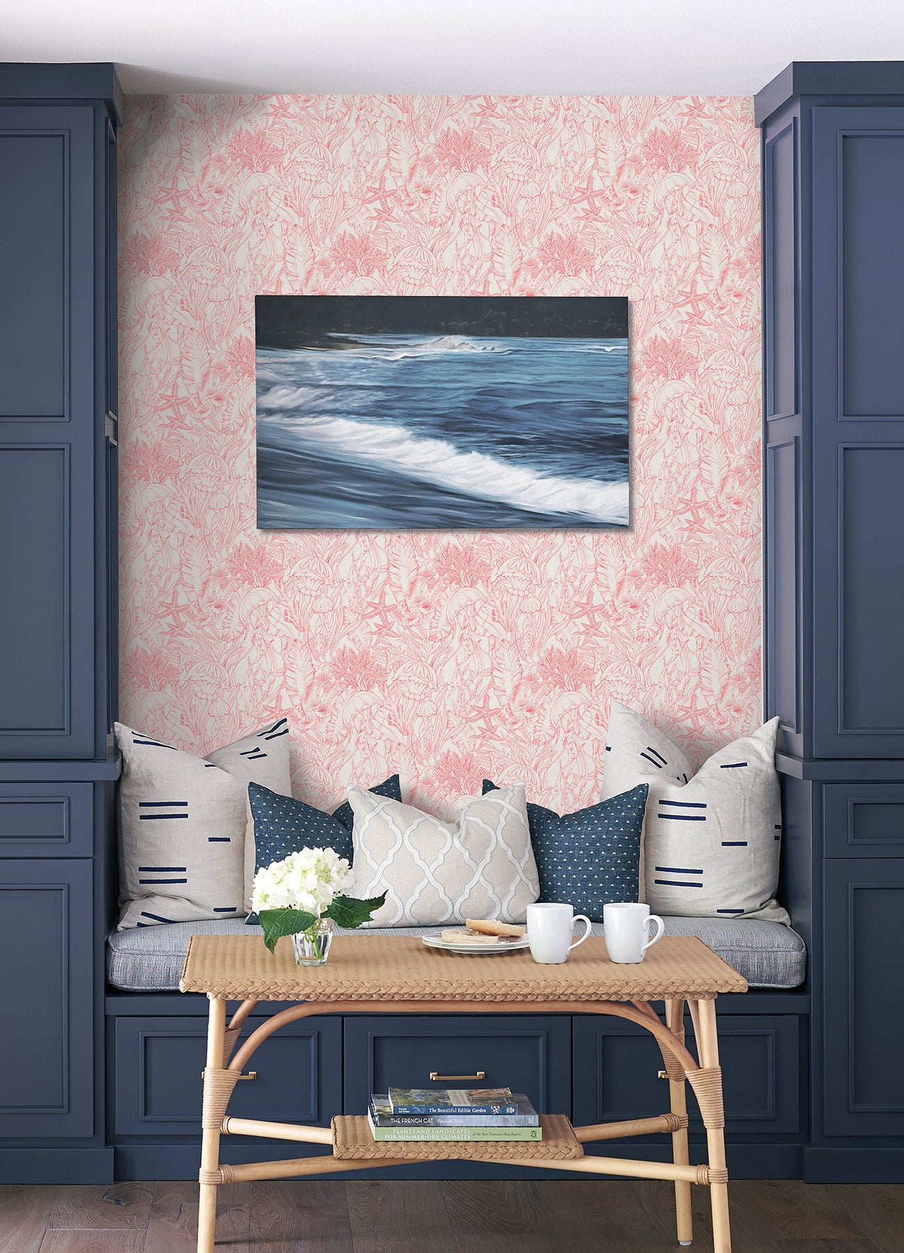 Under the Sea P&S Wallpaper in a room setting