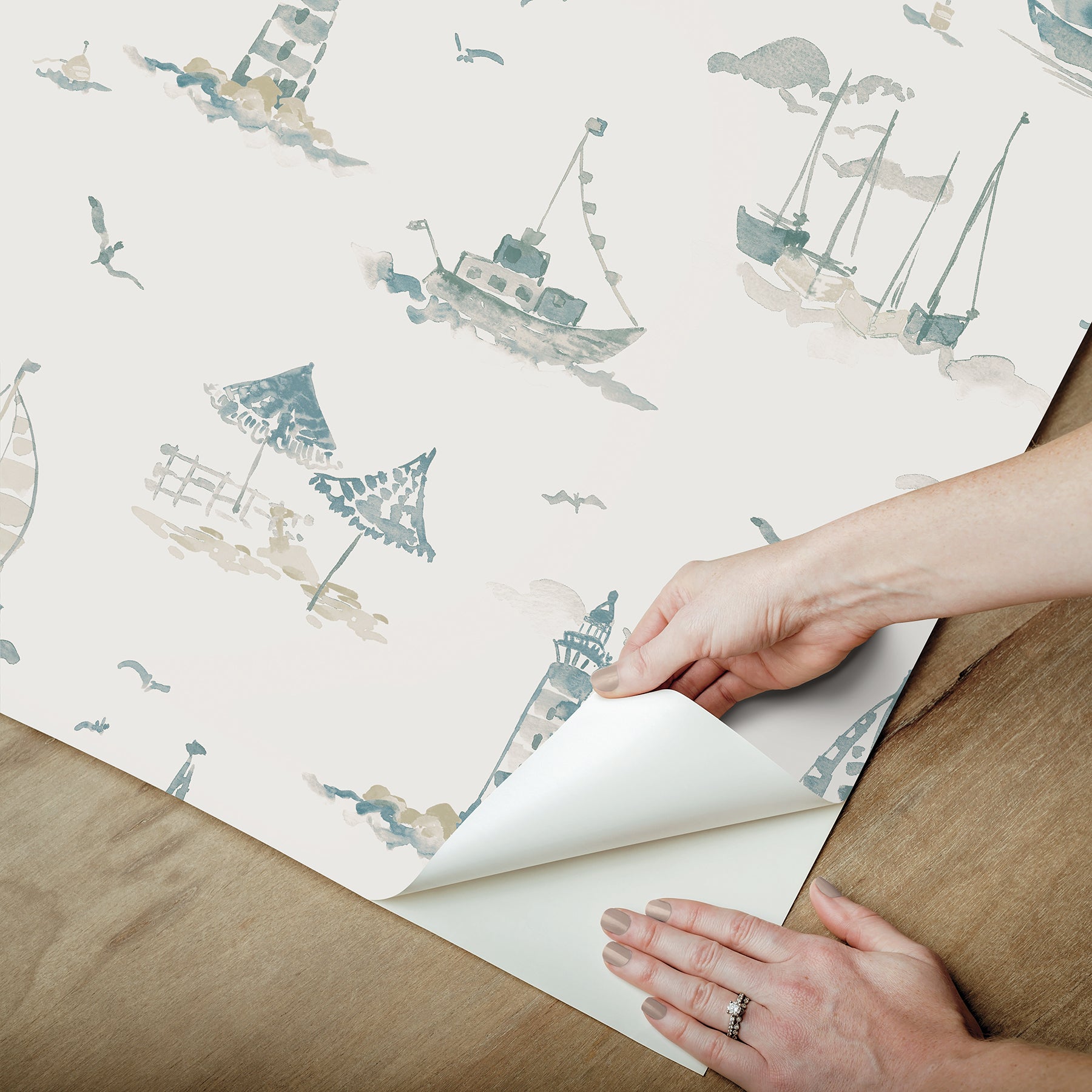 Set Sail P&S Wallpaper - how to peel