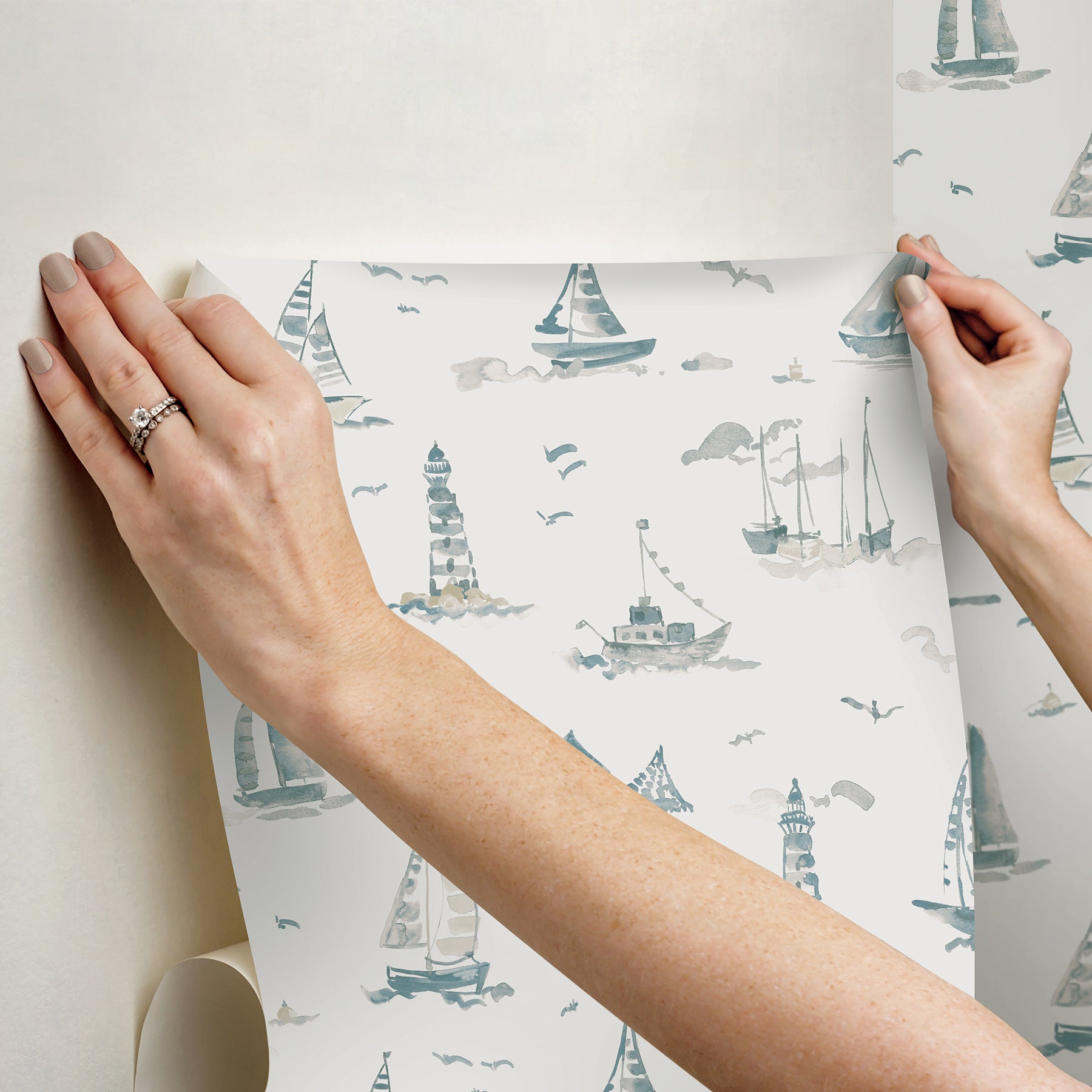 Set Sail P&S Wallpaper - how to stick