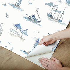 Set Sail P&S Wallpaper - how to peel