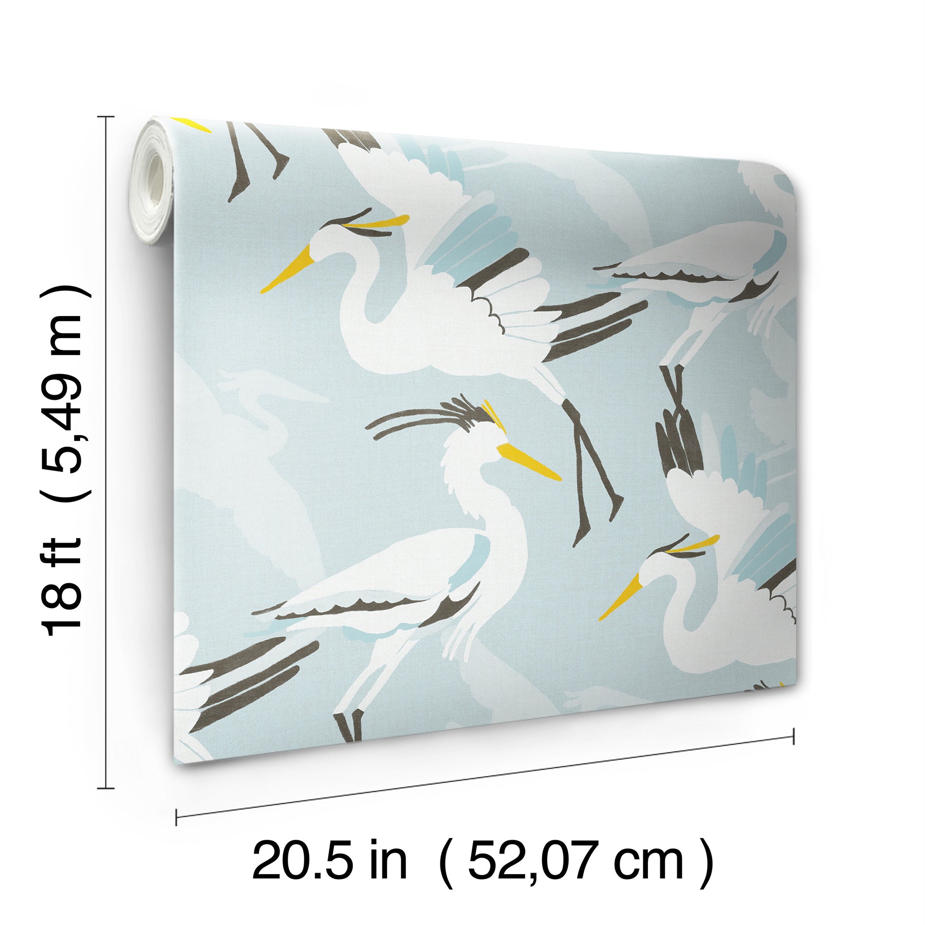 Coastal Wings P&S Wallpaper - dimensions