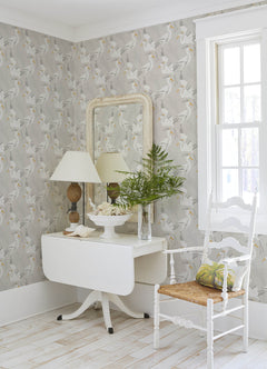 Coastal Wings P&S Wallpaper in a room setting