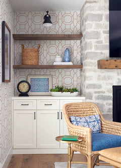 Sanya P&S Wallpaper in a room setting