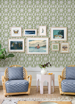 Sanya P&S Wallpaper in a room setting