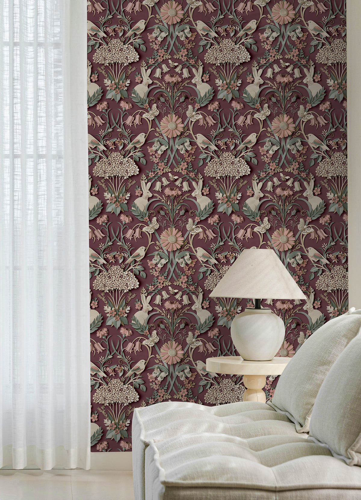 Eloise PS Wallpaper in a room setting