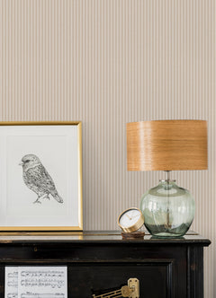 Ticking Stripe PS Wallpaper in a room setting