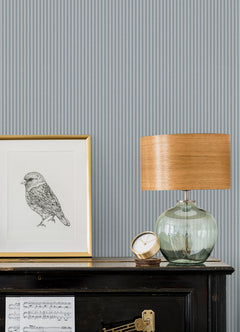 Ticking Stripe PS Wallpaper in a room setting