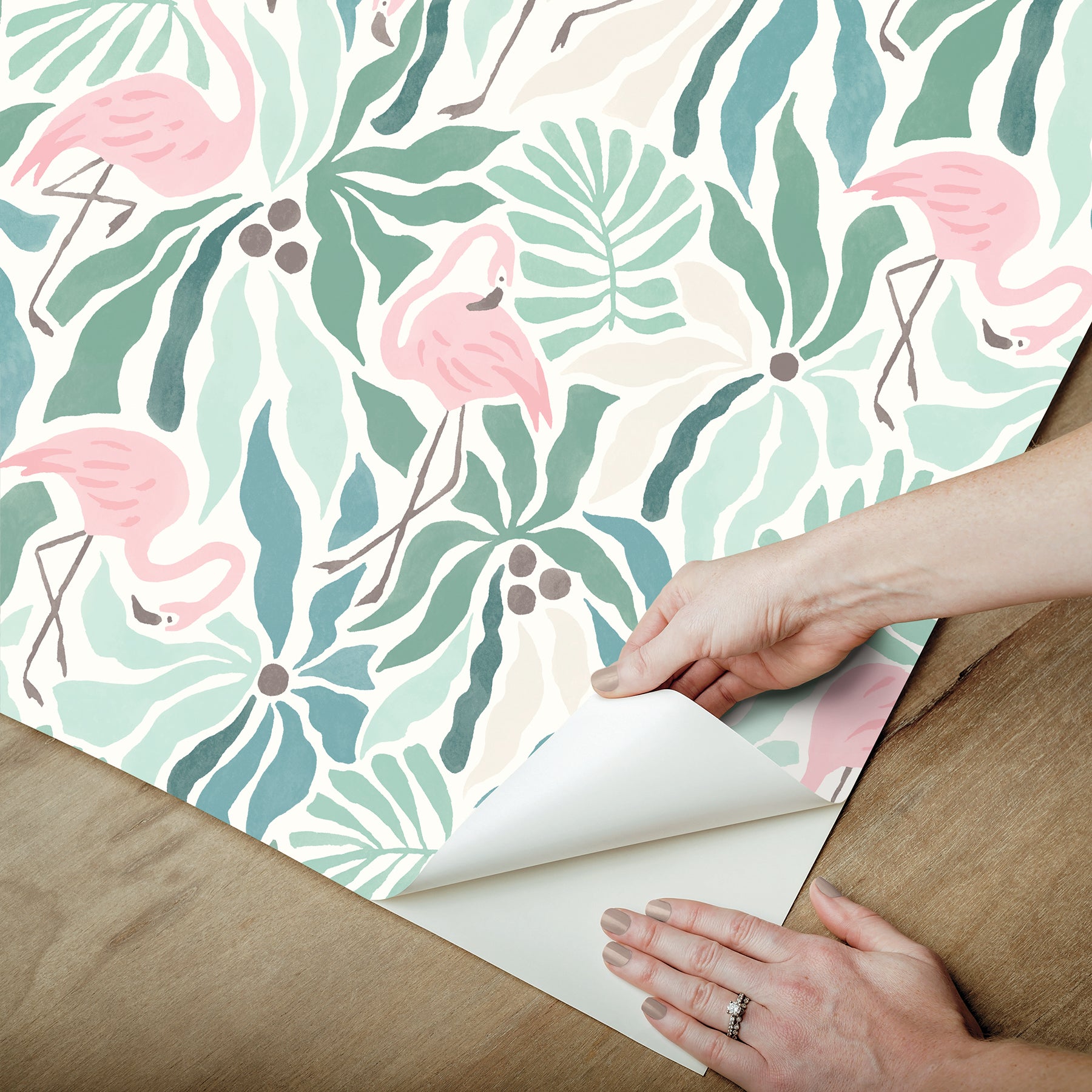 Flamingo Fun P&S Wallpaper - how to peel