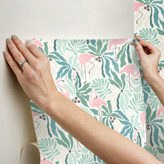 Flamingo Fun P&S Wallpaper - how to stick