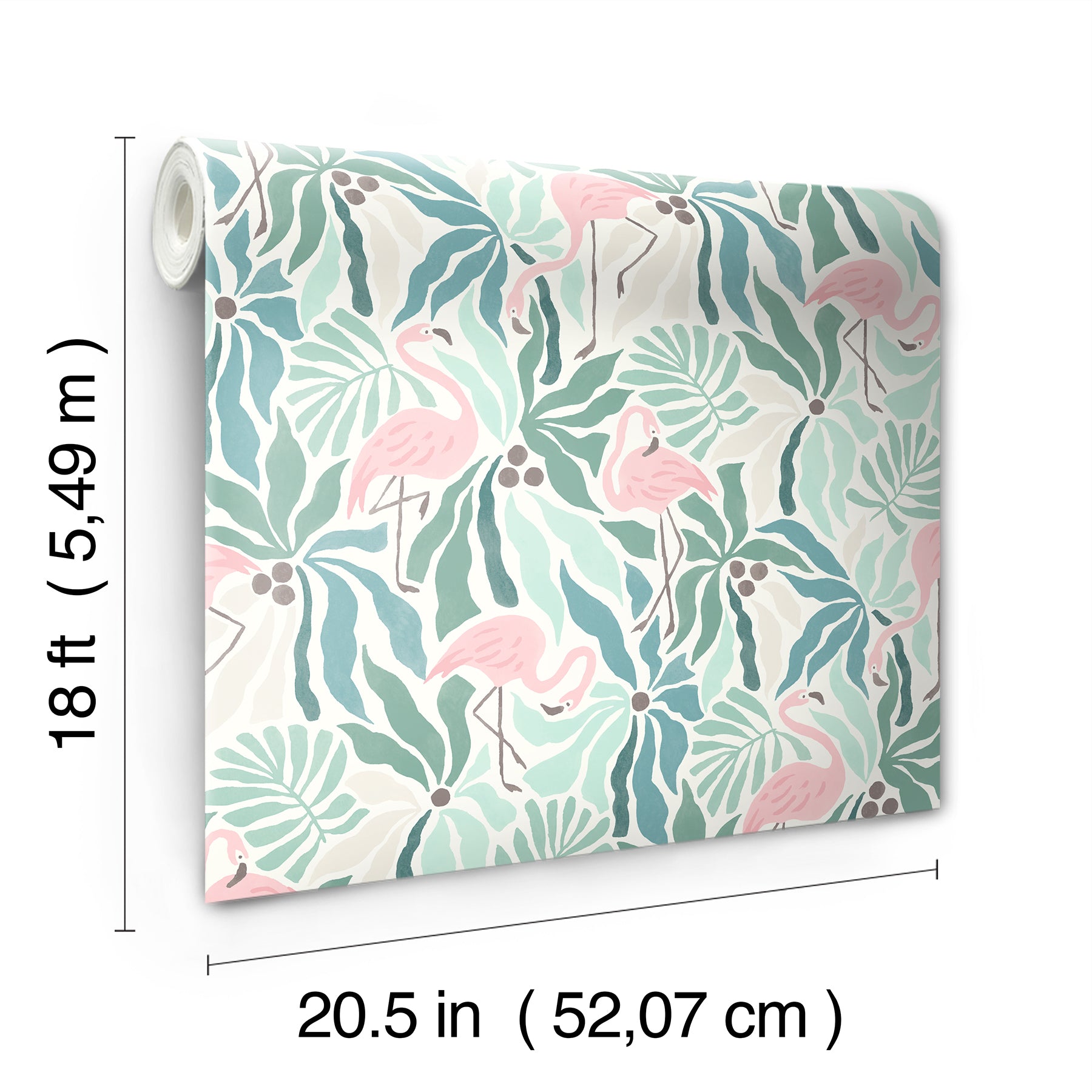 Flamingo Fun P&S Wallpaper - dimensions