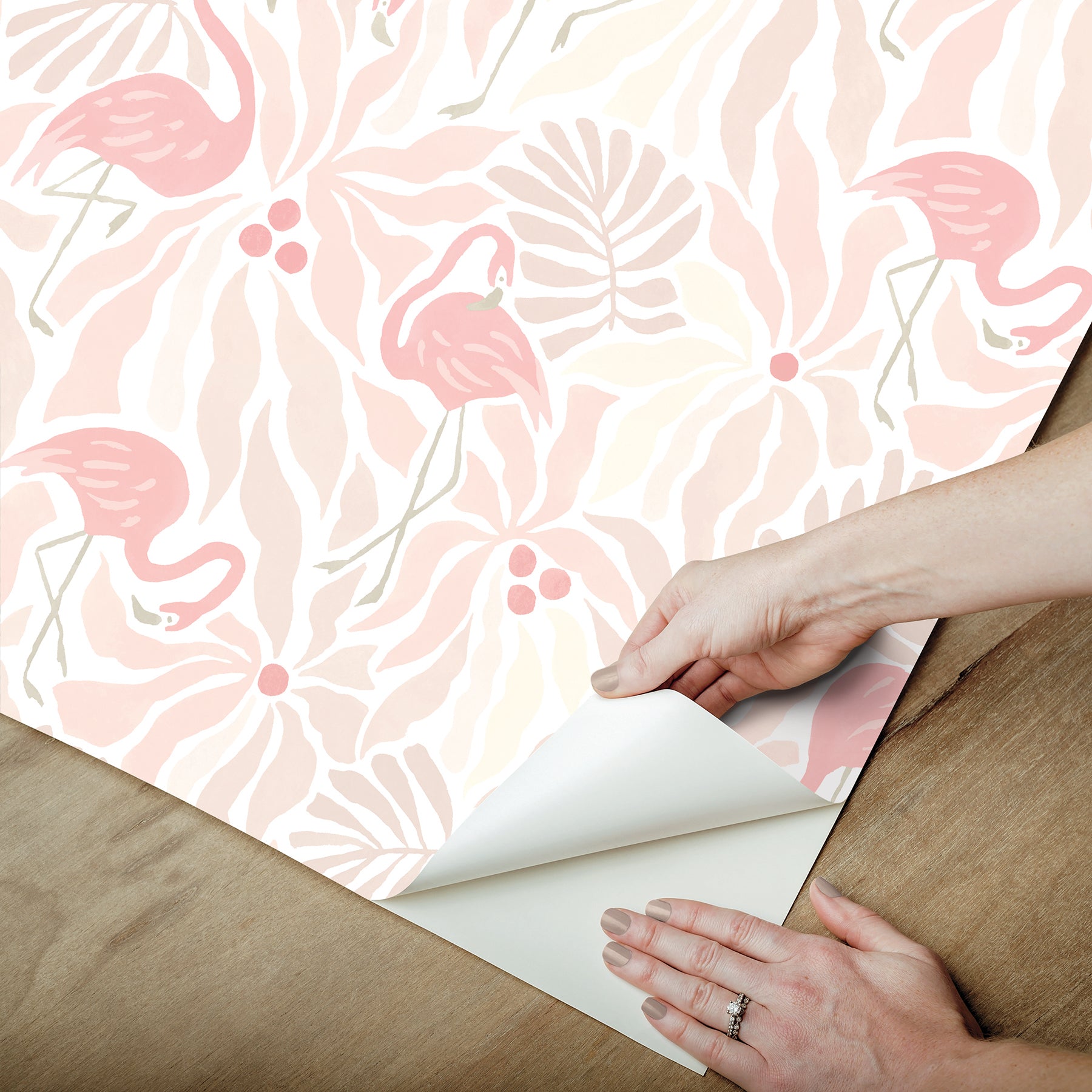 Flamingo Fun P&S Wallpaper - how to peel